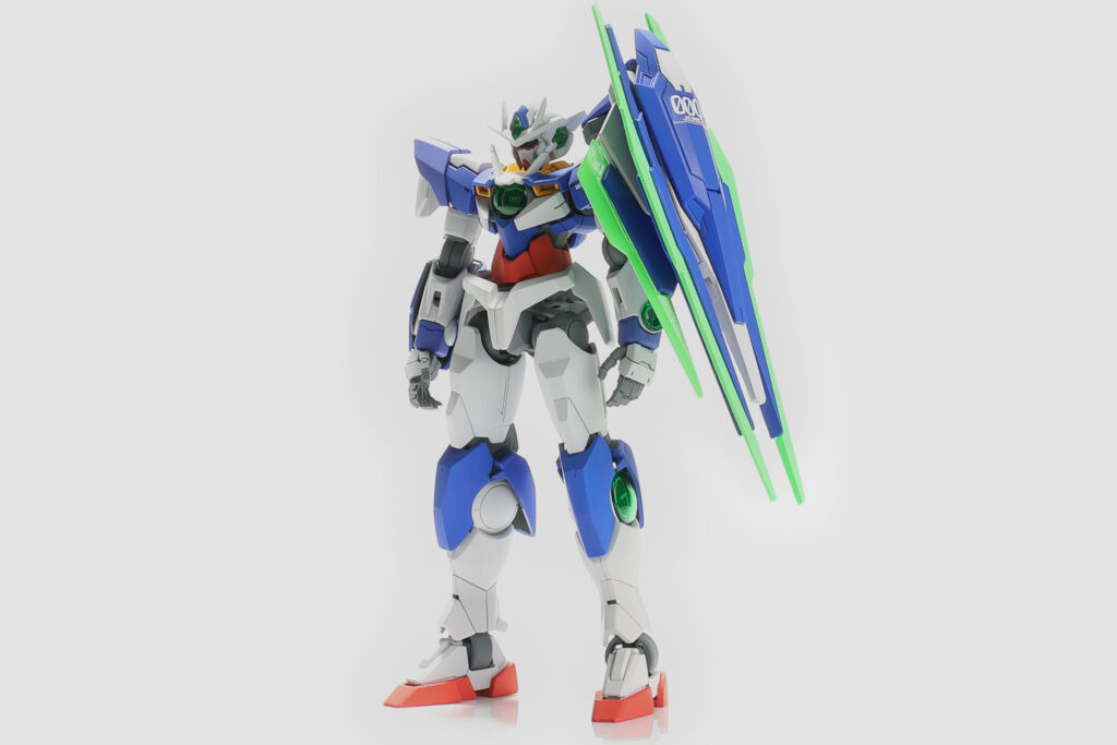 ModelGraphixカラー3色で塗装したHG ダブルオークアンタ